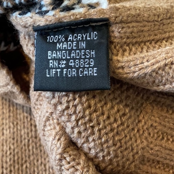 Love by Chesley tan/black sweater - Picture 3 of 3